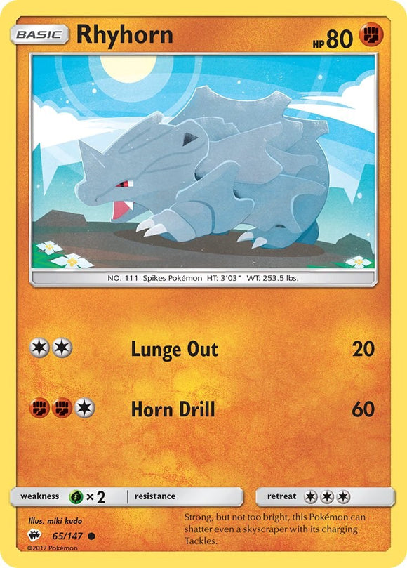 Rhyhorn (065/147) [Sun & Moon: Burning Shadows]