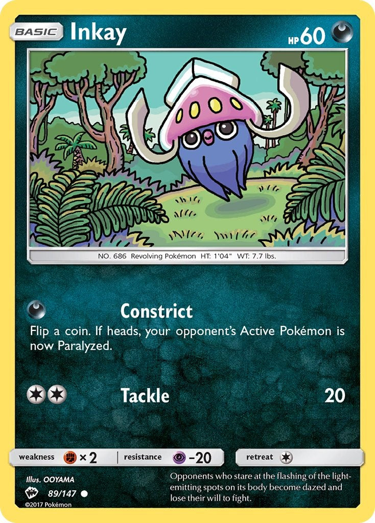 Inkay [89/147] [Burning Shadows] Reverse Holofoil