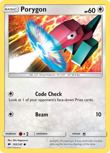Porygon [103/147] [Burning Shadows] Reverse Holofoil