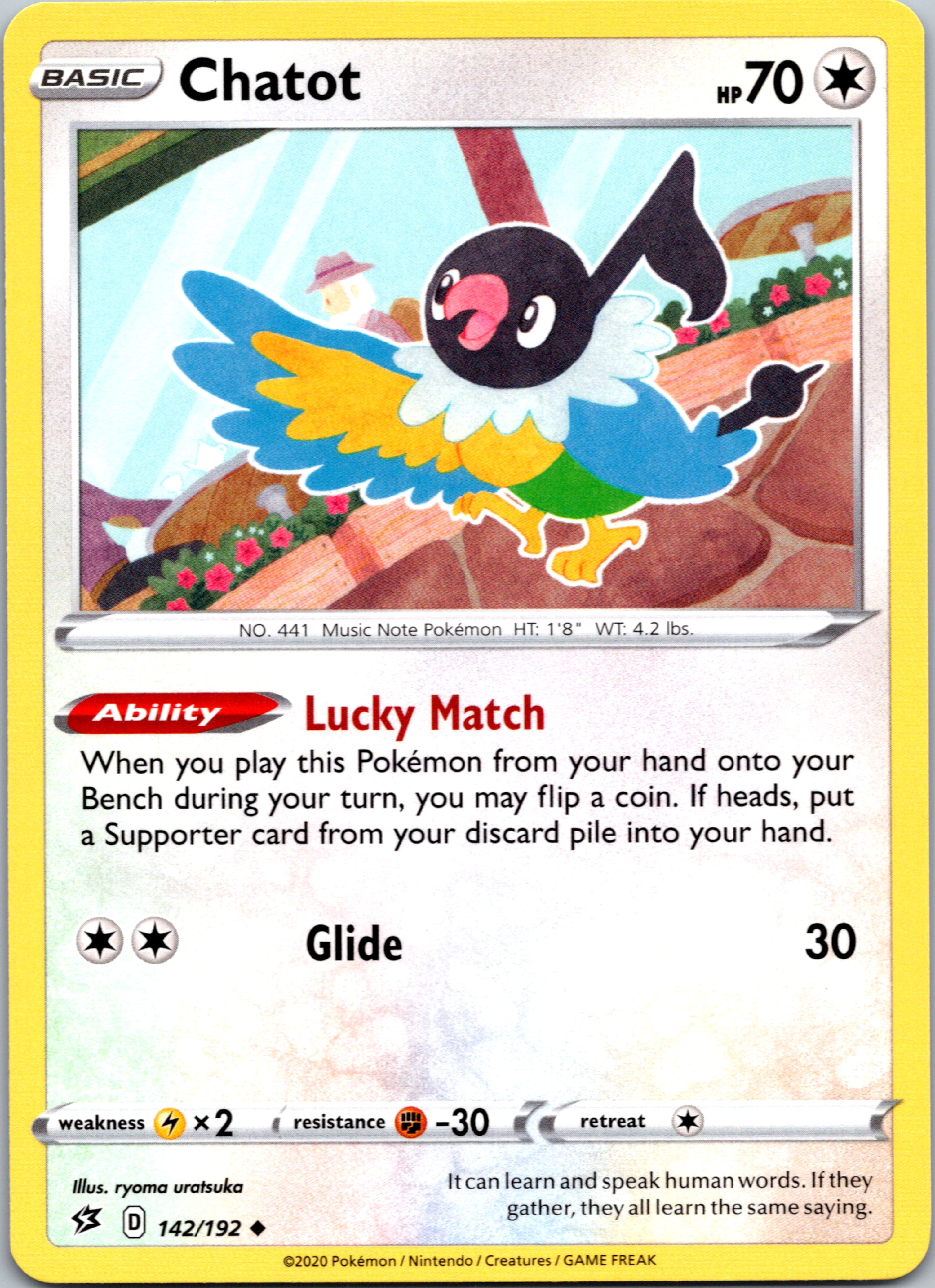 Chatot (142/192) [Sword & Shield: Rebel Clash]