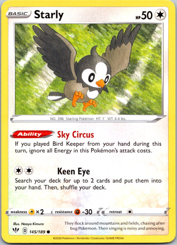 Starly (145/189) [SWSH03: Darkness Ablaze]