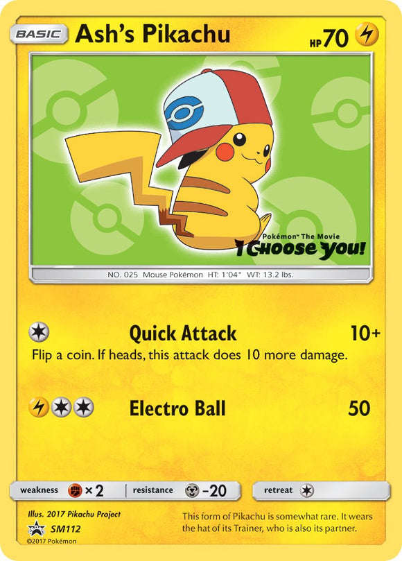 Ash's Pikachu - SM112 [SM112] [SM Promos]