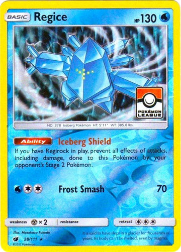 Regice (028/111) (League Promo) [Sun & Moon: Crimson Invasion]