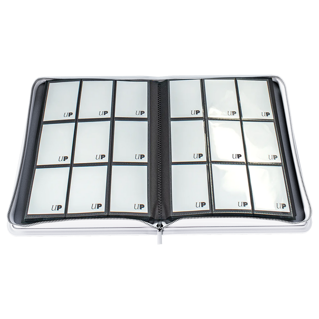 Vivid 9-Pocket Zippered PRO-Binder - White - Local Pickup Only