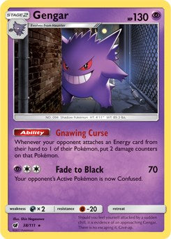 Gengar (038/111) (Prerelease Kit Exclusive) (Theme Deck Exclusive) [Sun & Moon: Crimson Invasion]