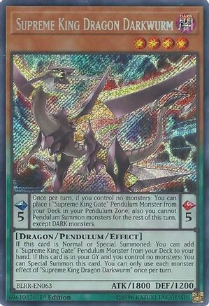 Supreme King Dragon Darkwurm [BLRR-EN063] Secret Rare