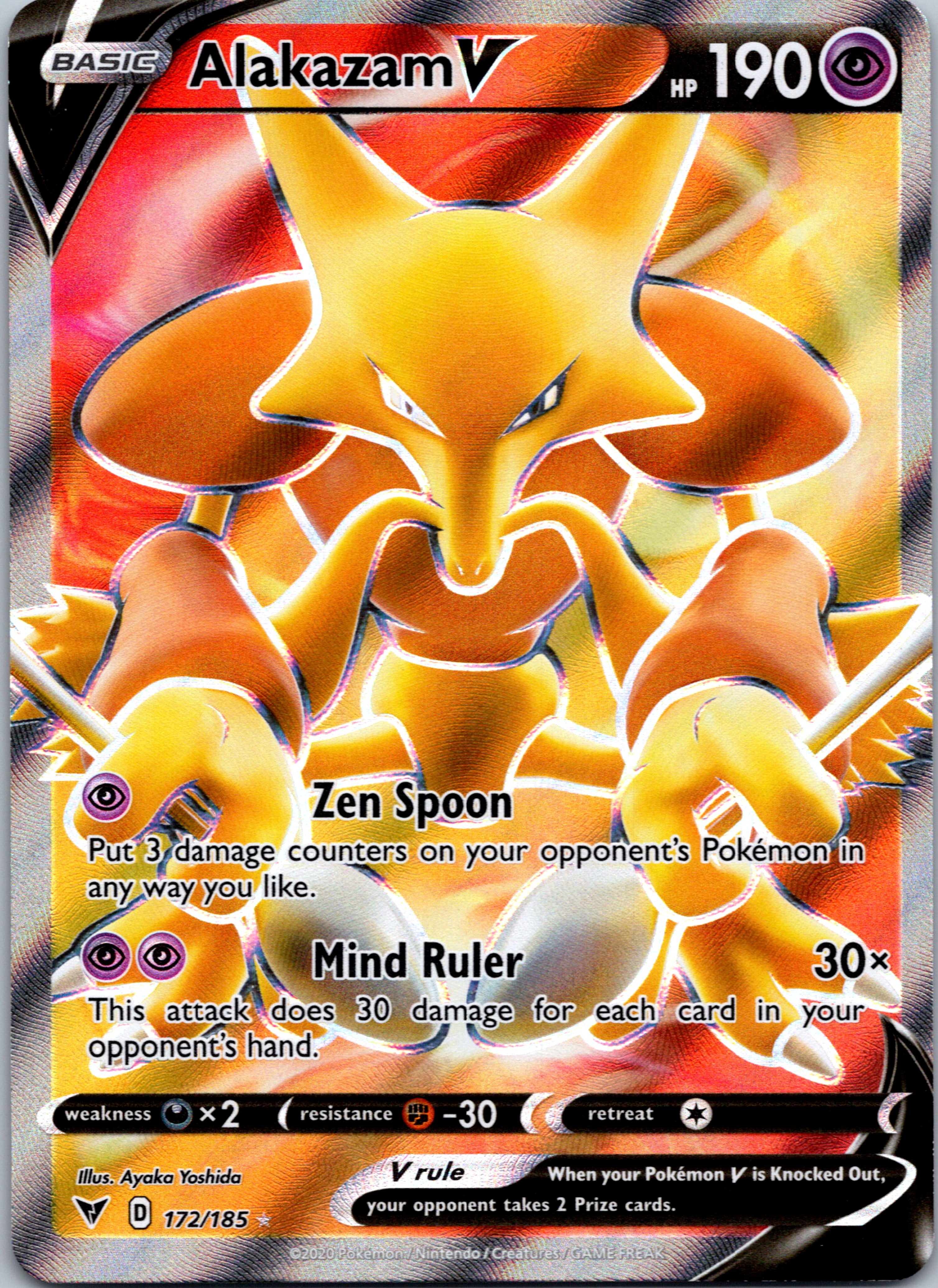 Alakazam V (Full Art)  [172/185] [SWSH04: Vivid Voltage]