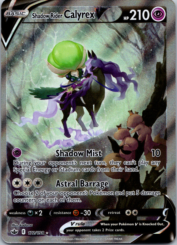 Shadow Rider Calyrex V (172/198) [Sword & Shield: Chilling Reign]