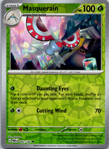 Masquerain (002/182) - [Scarlet & Violet: Paradox Rift] Reverse Holofoil