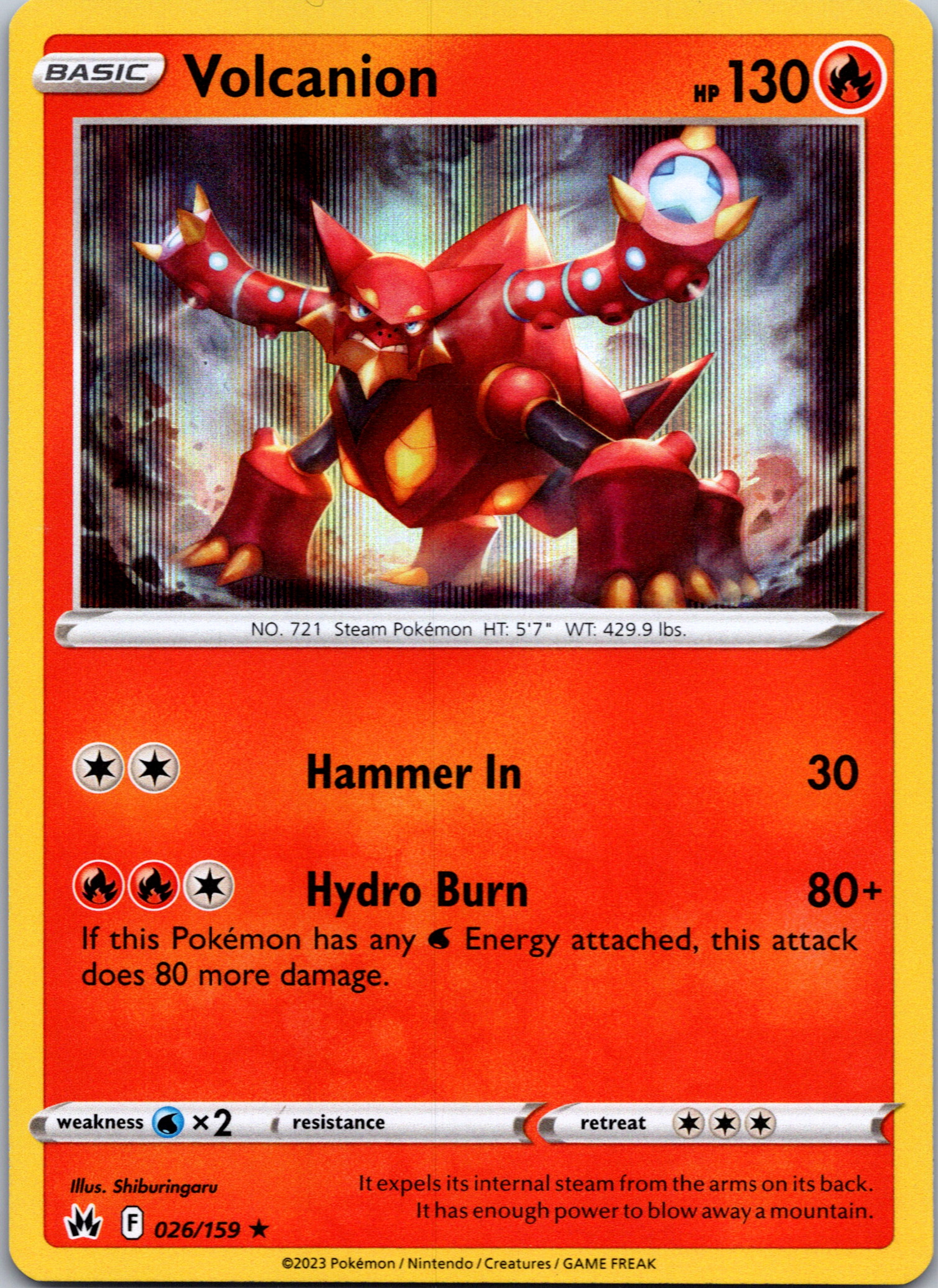 Volcanion (026/159) [Sword & Shield: Crown Zenith]