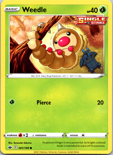 Weedle (001/198) [Sword & Shield: Chilling Reign]