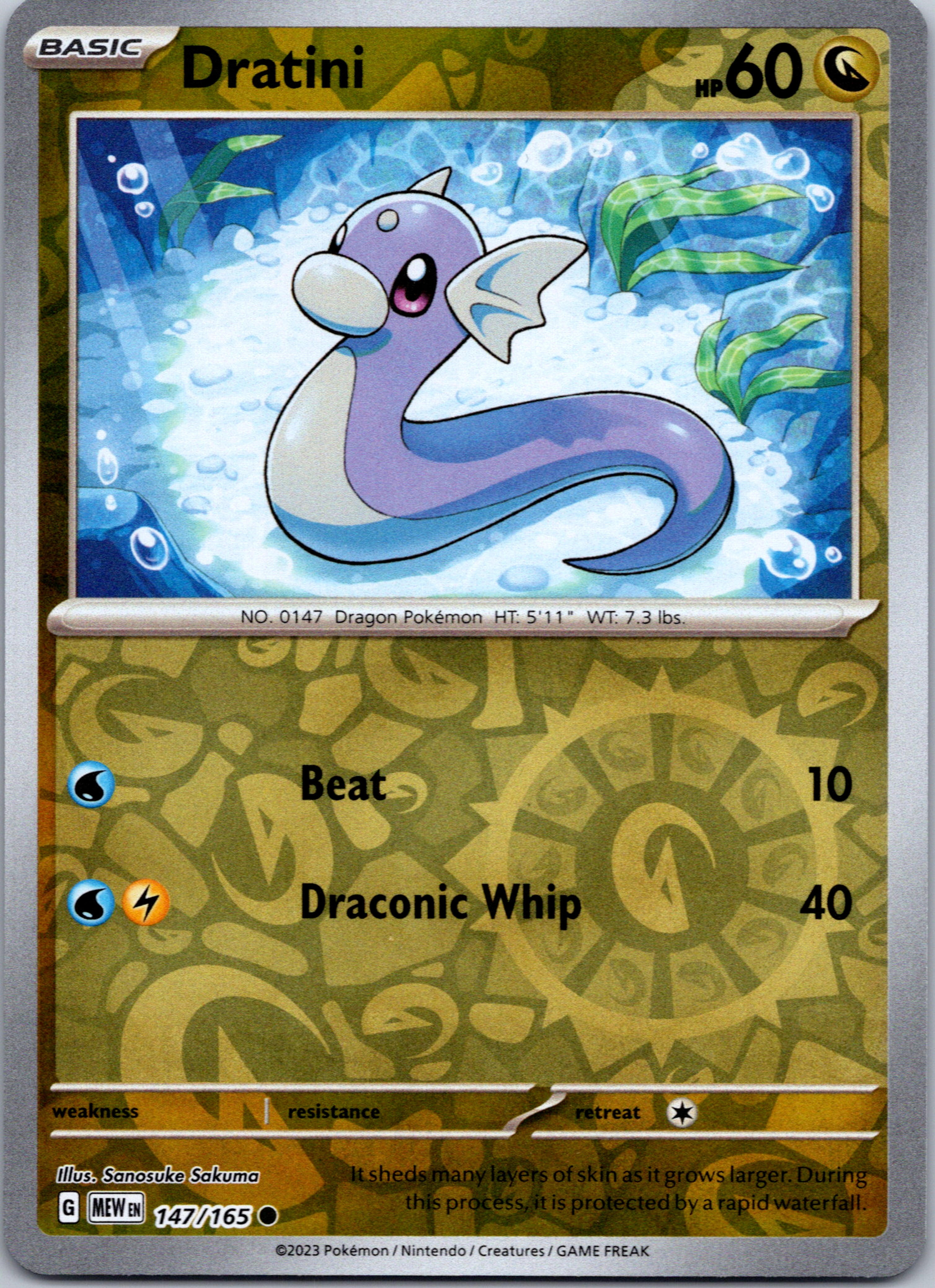 Dratini (147/165) [Scarlet & Violet:  151] Reverse Holofoil