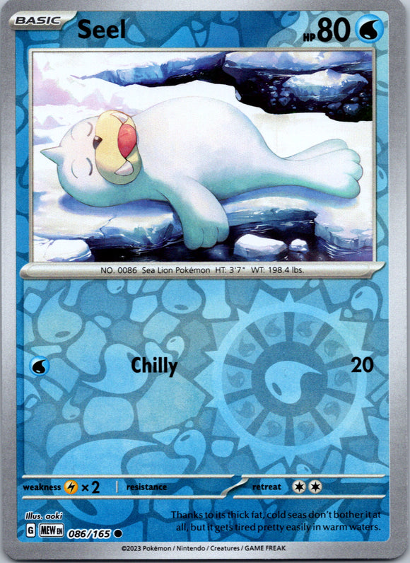 Seel (086/165) [Scarlet & Violet:  151] Reverse Holofoil