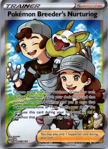 Pokemon Breeder's Nurturing (Full Art) (188/189) [SWSH03: Darkness Ablaze]