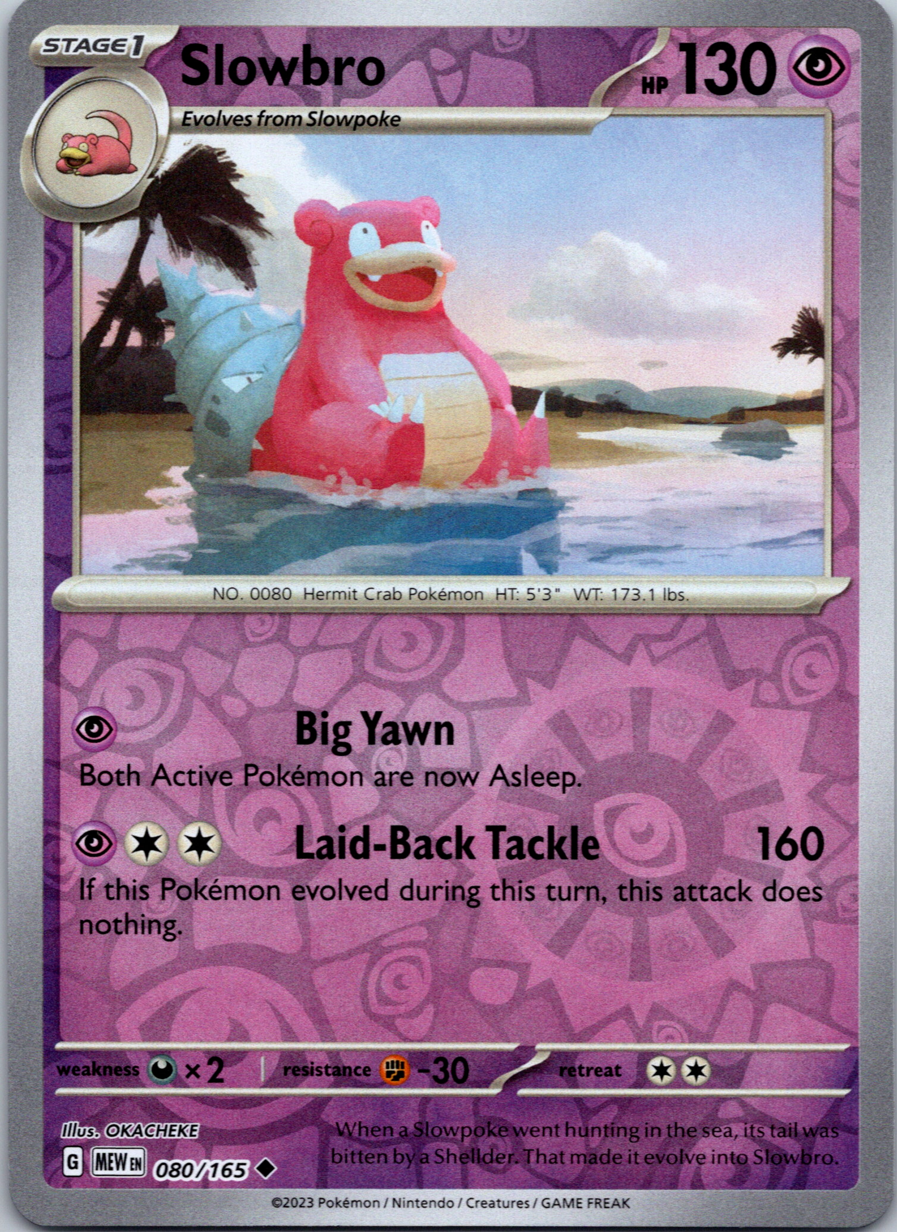 Slowbro (080/165) [Scarlet & Violet:  151] Reverse Holofoil