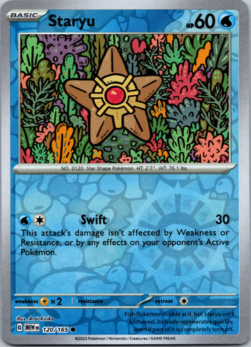 Staryu (120/165) [Scarlet & Violet:  151] Reverse Holofoil