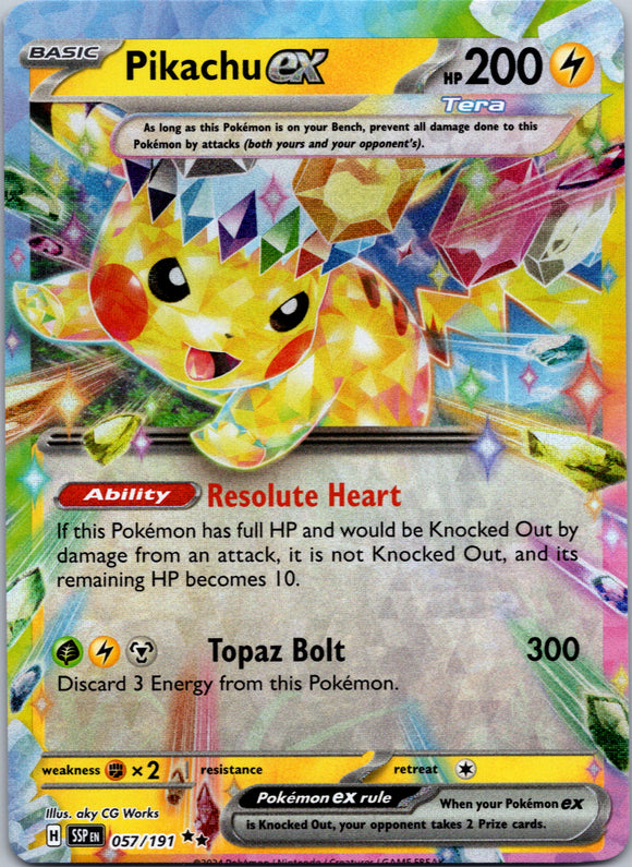 Pikachu ex [057/191] - (Surging Sparks) Holofoil