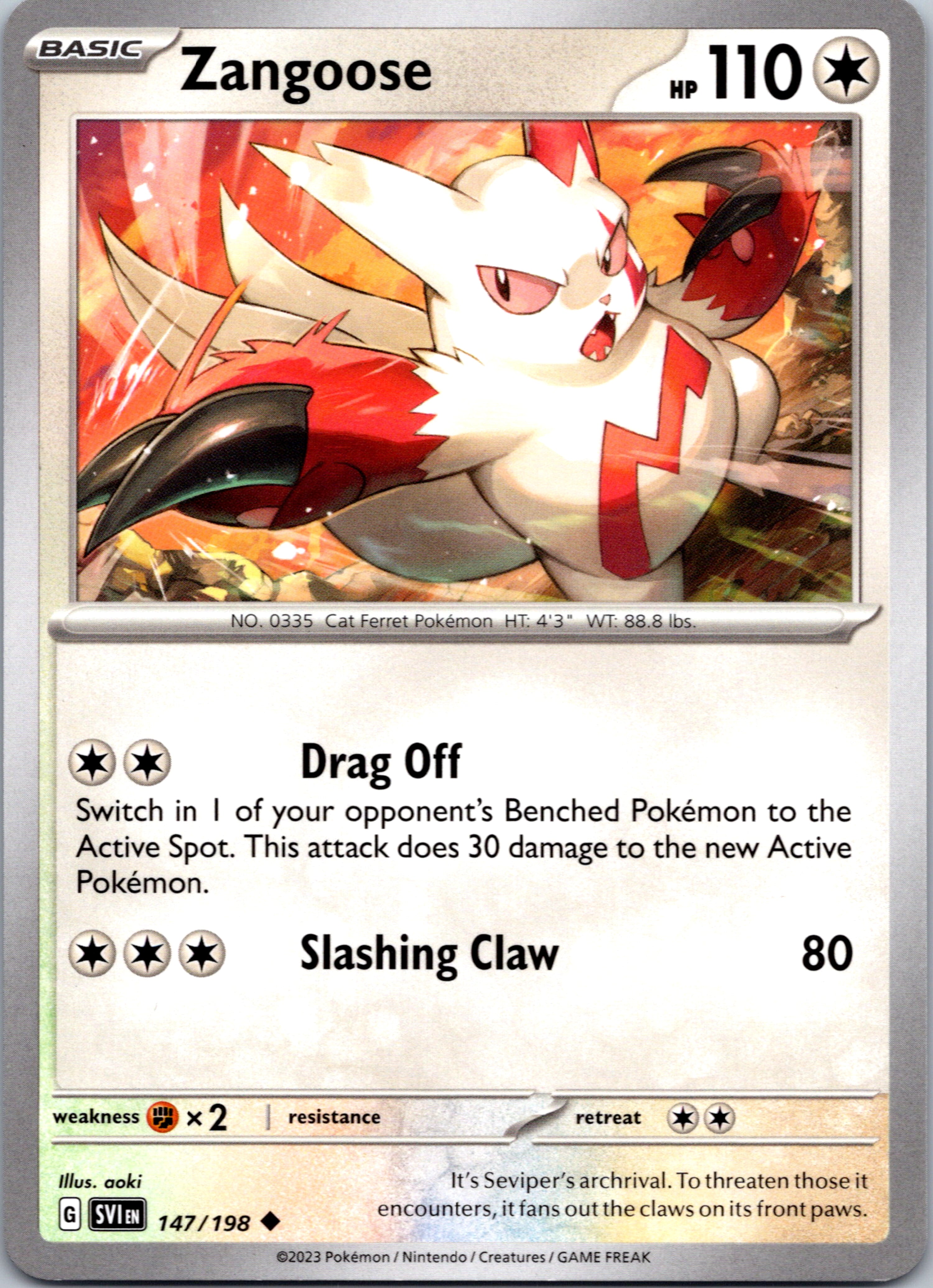 Zangoose (147/198) [Scarlet & Violet: Base Set]