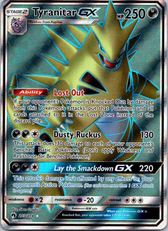 Tyranitar GX (203/214) [Sun & Moon: Lost Thunder]