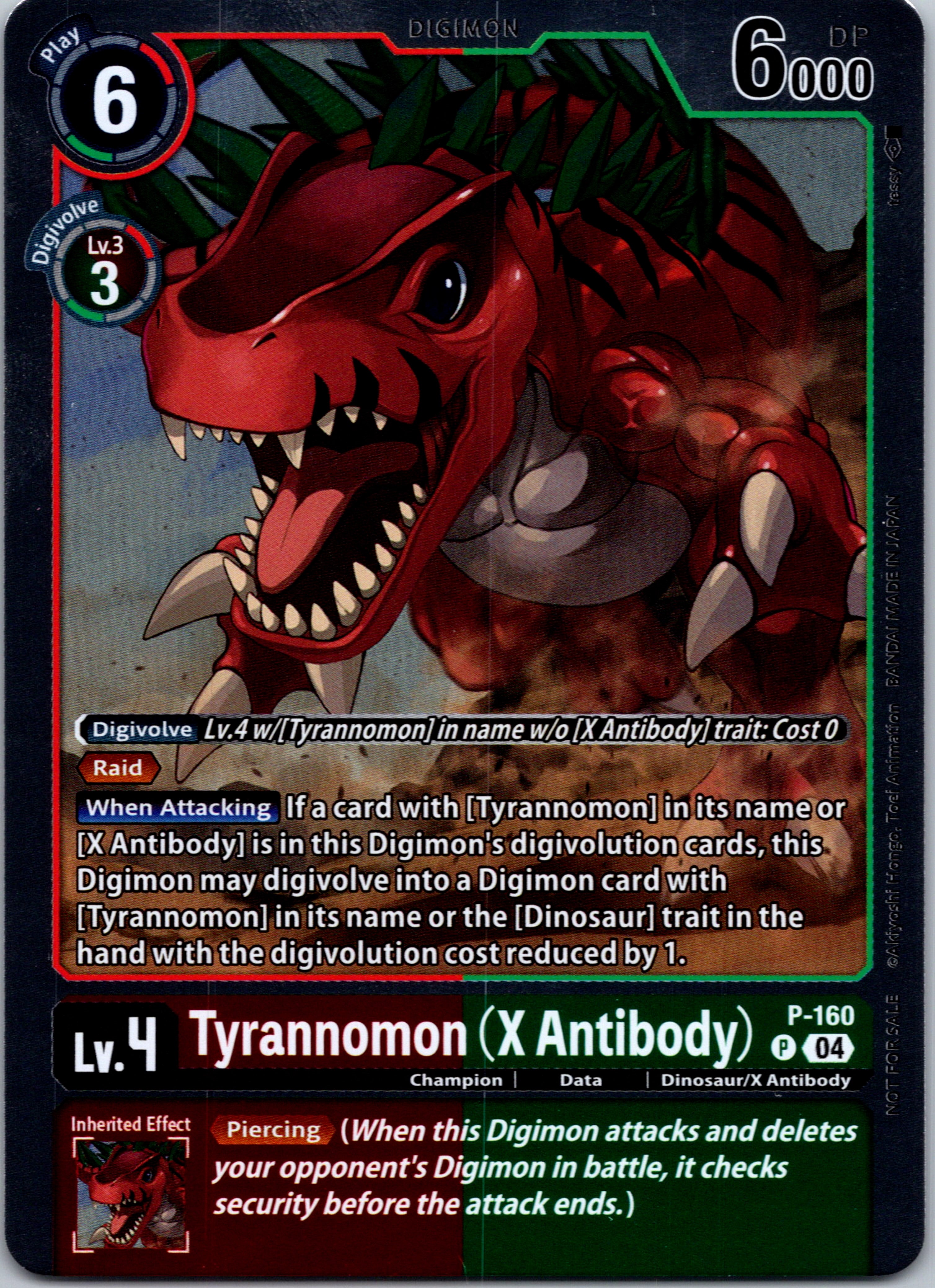 Tyrannomon (X Antibody) (Chain of Liberation Upgrade Pack) [P-160] [Digimon Promotion Cards] Foil