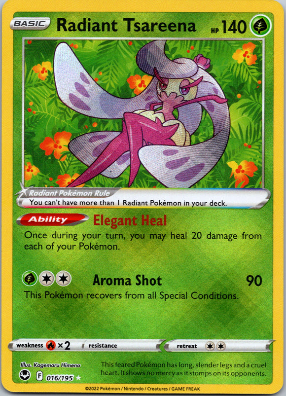 Radiant Tsareena (016/195) [Sword & Shield: Silver Tempest]