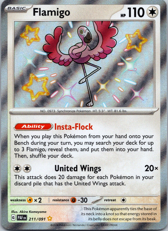 Flamigo [211/091] - (Paldean Fates) Holofoil