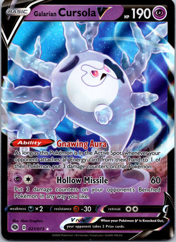 Galarian Cursola V [021/073] [Champion's Path] Holofoil