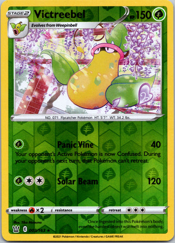 Victreebel [003/163] [Battle Styles] Reverse Holofoil