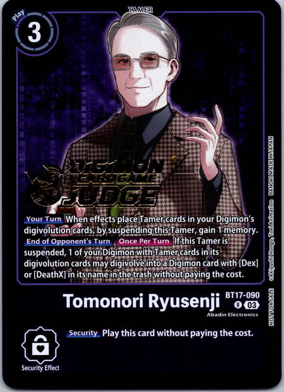 Tomonori Ryusenji (Judge Pack 6) [BT17-090 R] [Secret Crisis] Foil