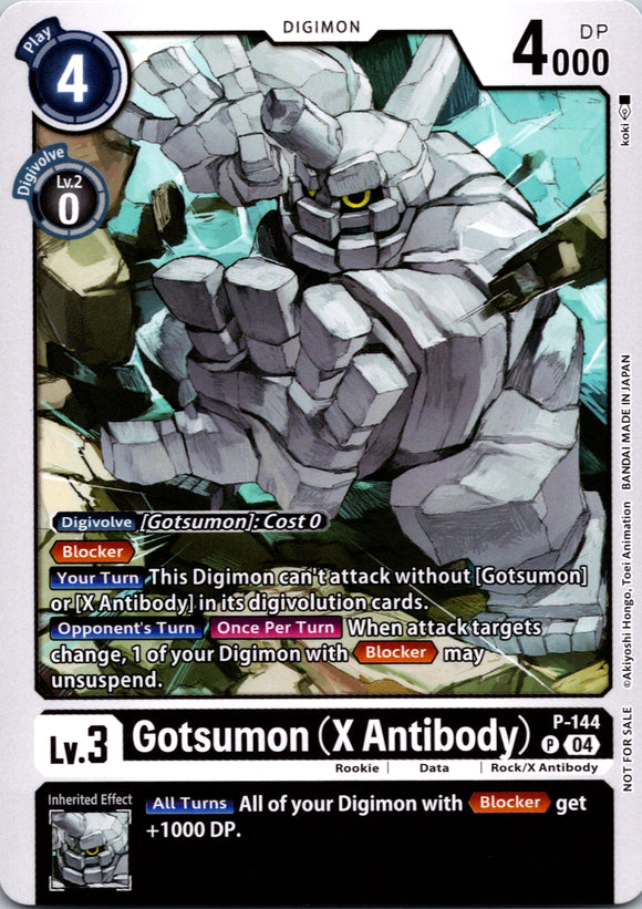 Gotsumon (X Antibody) - P-144 (Store Tournament 2024 Jul. - Sep. Participation Pack) [P-144 P] [Digimon Promotion Cards]