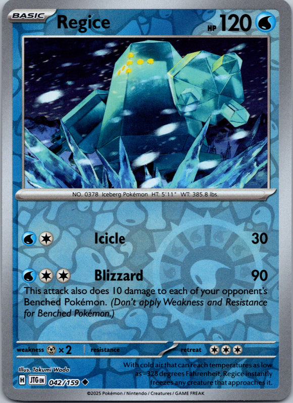 Regice [042/159] [Journey Together] Reverse Holofoil
