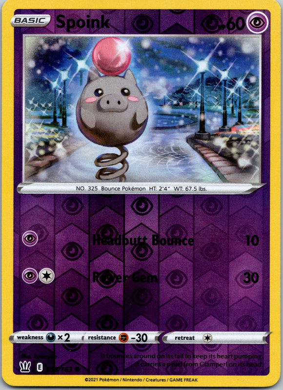 Spoink [055/163] [Battle Styles] Reverse Holofoil