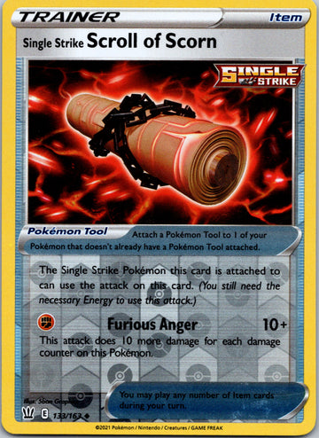 Single Strike Scroll of Scorn [133/163] [Battle Styles] Reverse Holofoil