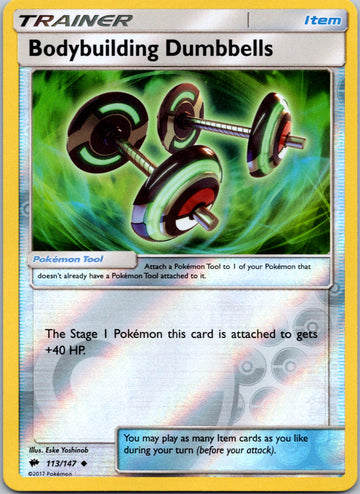 Bodybuilding Dumbbells [113/147] [Burning Shadows] Reverse Holofoil