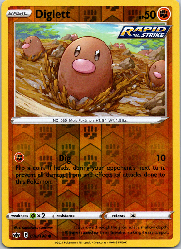 Diglett [076/198] [Chilling Reign] Reverse Holofoil