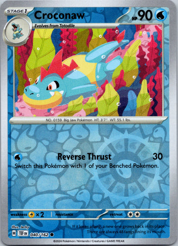 Croconaw [040/162] - (Temporal Forces) Reverse Holofoil