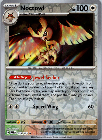 Noctowl [078/131] [Prismatic Evolutions] Reverse Holofoil