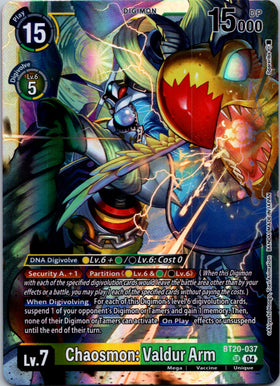 Chaosmon: Valdur Arm [BT20-037 SR] [Release Special Booster 2.5] Foil