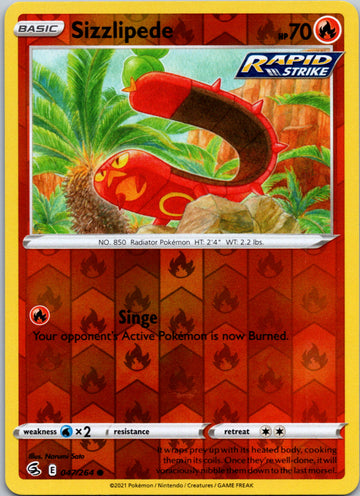 Sizzlipede (47) [047/264] [Fusion Strike] Reverse Holofoil