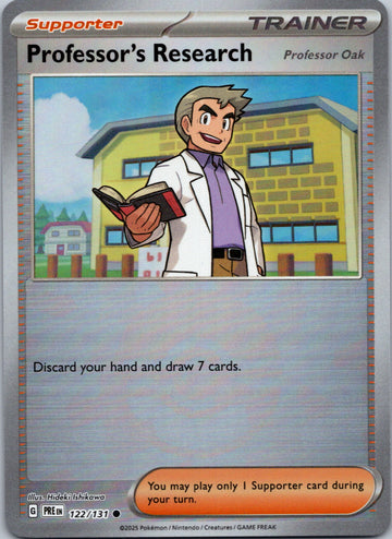 Professor's Research [Professor Oak] (Poke Ball Pattern) [122/131] - (Prismatic Evolutions) Holofoil