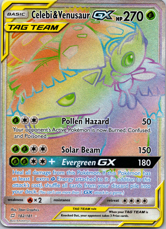 Celebi & Venusaur GX (182/181) [Sun & Moon: Team Up]