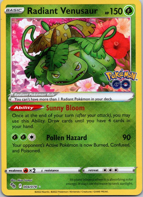 Radiant Venusaur (004/078) [Pokémon  GO]