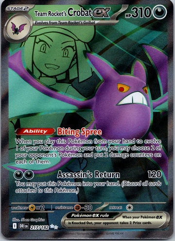 Team Rocket's Crobat ex - 217/182 [217/182] [Destined Rivals] Holofoil