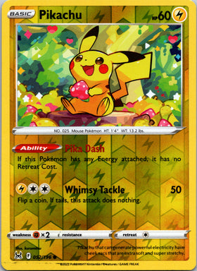 Pikachu [052/196] [Lost Origin] Reverse Holofoil