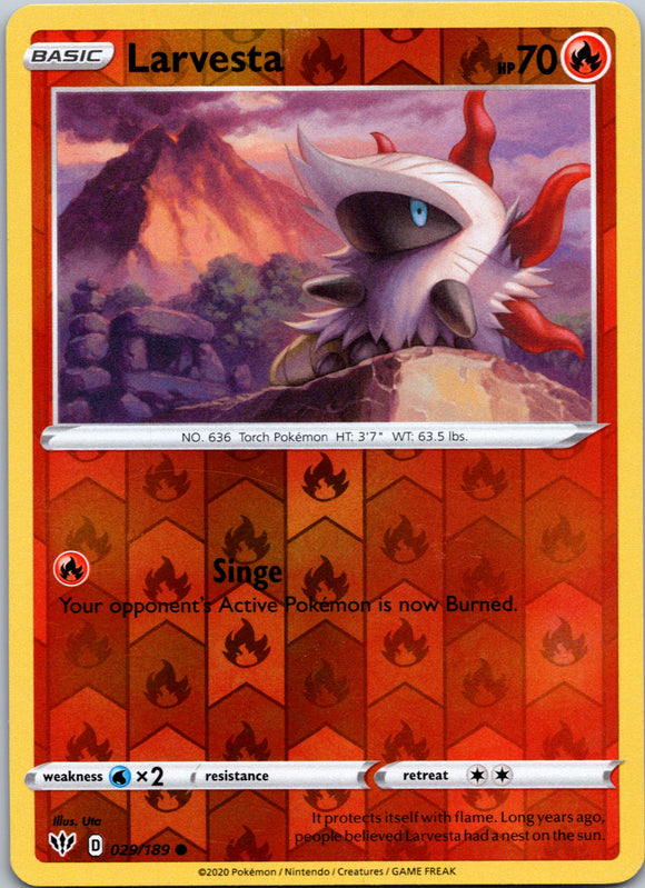 Larvesta [029/189] [Darkness Ablaze] Reverse Holofoil
