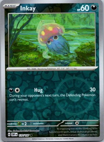 Inkay [137/197] [Obsidian Flames] Reverse Holofoil