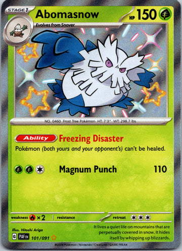 Abomasnow [101/091] - (Paldean Fates) Holofoil