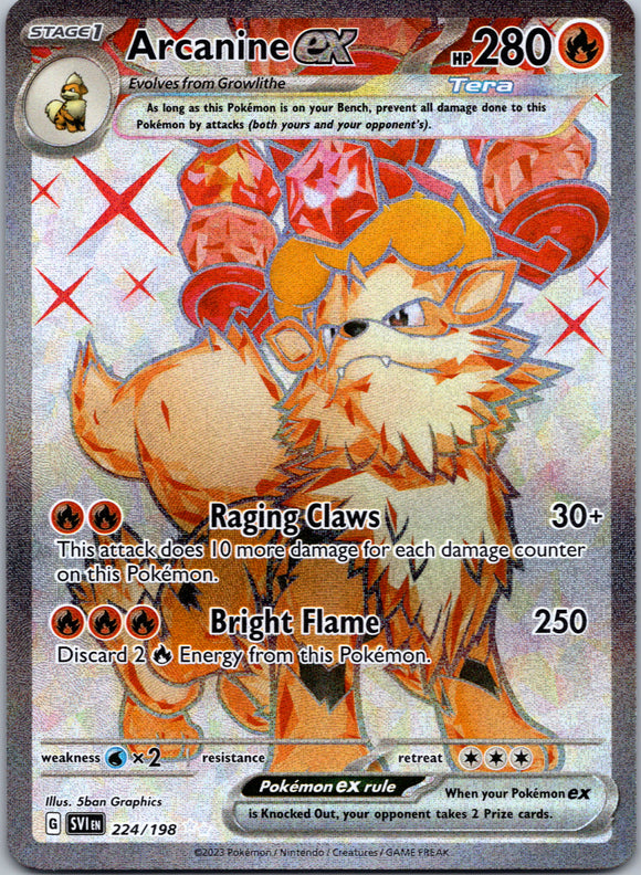 Arcanine ex - 224/198 [224] - (SV01 Scarlet & Violet Base Set) Holofoil