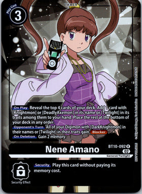Nene Amano (Box Topper) [BT10-092] [Xros Encounter] Foil