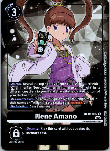 Nene Amano (Box Topper) [BT10-092] [Xros Encounter] Foil